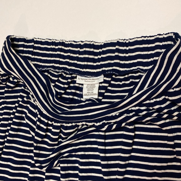 Liz Lange Maternity Skirt Midi/Maxi length Navy blue white stripe Size XS - Picture 3 of 8